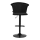 4Rico QS-B801 Velvet Makeup Chair and Bar Stool, Black