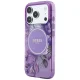 Guess IML Flowers Pearl Strap MagSafe case for iPhone 18 Pro / 17 Pro, purple