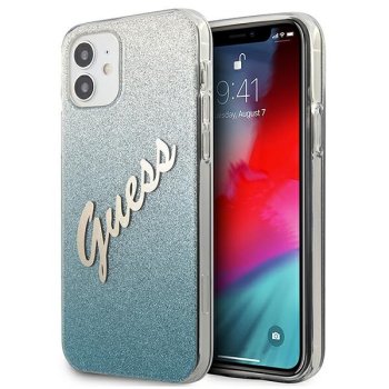 Apple iPhone 12 mini 5.4'' Guess Gradient Script Case Cover (GUHCP12SPCUGLSBL), Blue