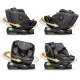Nukido Prestige Line i-Size 40-150 cm Swivel Car Seat, Black/Grey