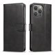 Leather Book Phone Case Cover iPhone 16 Pro Max - black