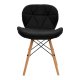 4Rico QS-186 Scandinavian Style Velvet Chair, Black