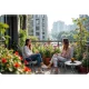Sofotel So-980 Garden Chairs, Textilene, Graphite, 4 Pcs