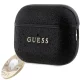 Guess AirPods Pro 2 Case Fixed Glitter Heart Diamond Charm, Black