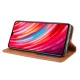 Xiaomi Redmi Note 8 Pro Vintage Style Magnetic Leather Wallet Case Cover, Brown