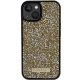 Apple iPhone 15 6.1\'\' Guess Rhinestone Metal Logo Case Cover, Yellow | Чехол Кейс Бампер Кабура...