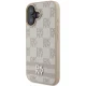 DKNY dėklas, skirtas iPhone 16, Checkered Mono Pattern & Printed Stripes, rožinis