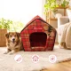 Foldable Pet House Bed for Dogs and Cats, Size XL, Red