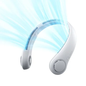 Jisulife Neck Fan 3 Portable Neck Fan, 4000mAh, Gray