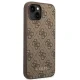 Apple iPhone 14 Plus 6,7\" Guess 4G Metal Gold Logo Case Cover (GUHCP14MG4GFBR), Brown