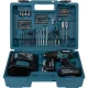Makita DHP490RFX3 18V Cordless Combi Drill (2x 3.0 Ah, 74 pcs Set)