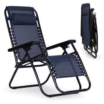 Zero Gravity Garden Lounge Chair MultiGarden Adjustable, Dark Blue