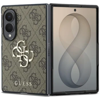 Guess Big 4G Logo Case for Samsung Galaxy Z Fold 8 - Brown