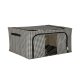 Wardrobe organizer for bedding and clothes with frame, 22L, white black