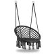 Boho Hanging Chair Macrame Garden Swing MultiGarden, Grey