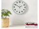 Large Silent Wall Clock with Second Hand, 20 cm, Silver