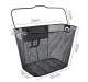 Black Metal Bicycle Basket with CLICK Quick-Release Mount
