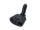 Car Cigarette Lighter Splitter with 2 USB Ports, Black