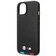 BMW iPhone 14 Plus Case Leather Stamp Tricolor, Black