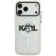 Karl Lagerfeld IML Choupette Sketch Logo MagSafe vāciņš iPhone 17 Pro Max - Caurspīdīgs | Phone Case Cover Clear