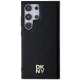 DKNY Samsung Galaxy S24 Ultra Case Leather Monogram Metal Logo MagSafe, Black