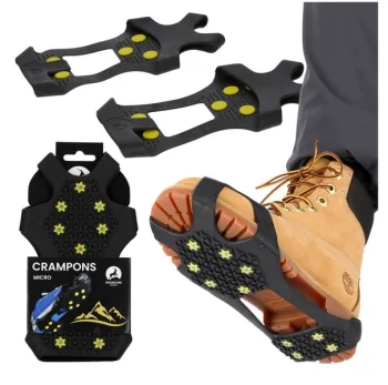MOUNTAIN GOAT Ice Snow Traction Cleats Crampons Anti-Slip Snow Shoes Cleats for Men Women Hiking, Size M (37-40)
