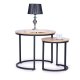 Round Nesting Coffee Table Set of 2 Industrial Loft Style ModernHome