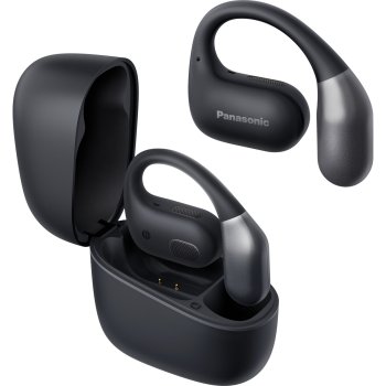 Panasonic RB-F10DE-K Open-Ear Wireless Headphones, Black
