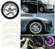Reflective Wheel Rim Stickers AG555E (16 pcs), Silver