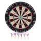 Professional Sisal Dartboard 46 cm Set with 6 Steel Tip Darts