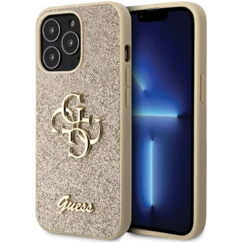 Apple iPhone 13 Pro 6.1'' Glitter Script Big 4G Case Cover, Gold