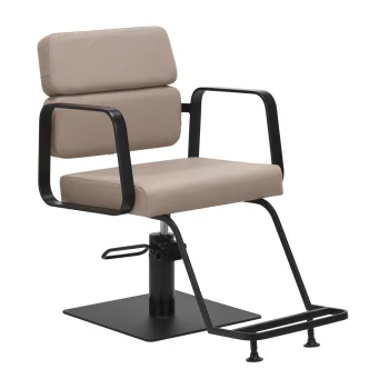Gabbiano Porto Hairdressing Chair, Beige with Black Base