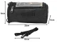 Waterproof Bike Handlebar Bag with Phone Holder and Shoulder Strap, Black