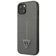 Guess Saffiano Triangle Logo Case for iPhone 13 mini, Silver