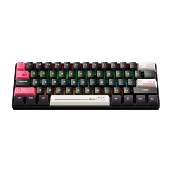 Onikuma G55 Wired Keyboard, 61 Keys, RGB, Black