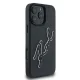 Apple iPhone 16 Pro 6.3\'\' Karl Lagerfeld 3D Rubber Bicolor Signature Cover Case, Black
