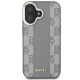 DKNY iPhone 16 Case Leather Checkered Mono Pattern MagSafe, Beige