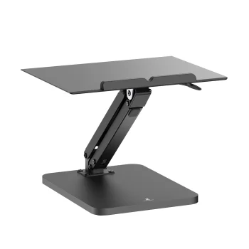 Maclean MC-493 Sit-Stand Desk Converter for Monitor or Laptop, Black