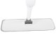 Flat mop with spray, rotating, 3 microfiber pads, white