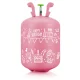 Ricokids Helium Cylinder 0.20 m³ with 30 Balloons and Ribbon, White/Pink/Gold