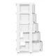 ModernHome 5-Drawer Storage Shelf on Wheels, Grey
