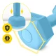 Bitumen Dumbbells 4FIZJO 2 x 0.5 kg, Light Blue
