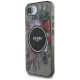 Guess IML Flowers MagSafe Case for iPhone 16e - Black