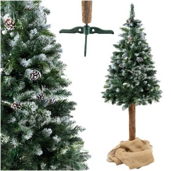 Artificial Christmas Tree on Trunk 6ft Ruhhy 26667, Snow Flocked