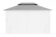 3x4m Gazebo Replacement Canopy Waterproof Vented Top Cover MultiGarden, Grey