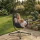 MultiGarden Hanging Cocoon Chair with Cushions, Black