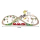 Kruzzel Wooden Railway Track with Train 57 Elements, 3.2m