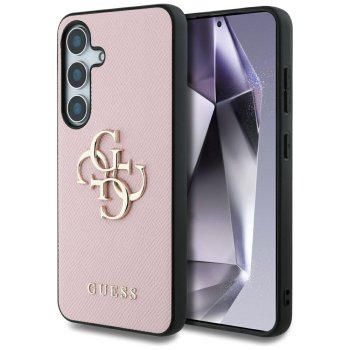Guess Grained Big 4G Logo Case for Samsung Galaxy S25+ Pink