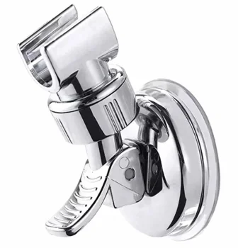 Shower Head Holder with Suction Cup, Silver