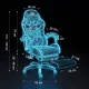 Sofotel Draknor II Gaming Chair with Footrest, Black/Grey